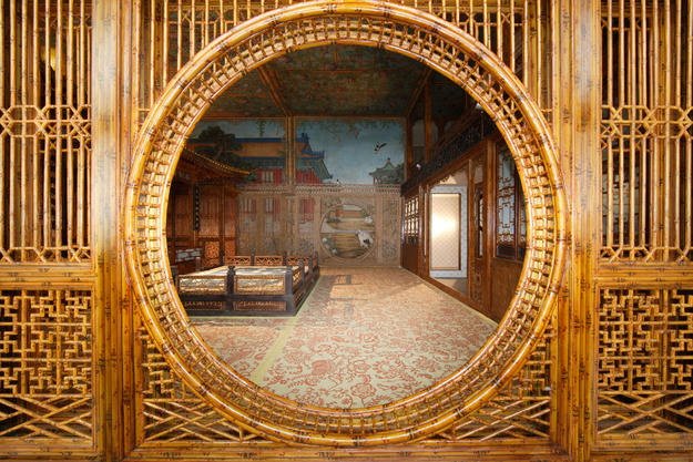 Interior of Juanqinzhai with trompe loeil, after conservation, 2008