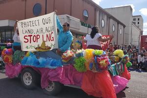Local parade in Brownsville, Texas, 2020.
